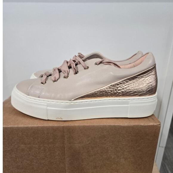 AGL Lace Up Platform Blush Pink Fashion Sneakers size 39 - Picture 4 of 8